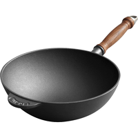 典匠 老式手工铸铁炒锅不粘锅铁锅26cm加厚小号炒锅铁锅生铁无涂层 圆底玻璃盖 26cm