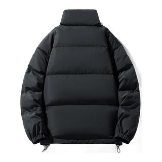 HIPANDA你好熊猫棉服男2025年潮牌立领棉服男女款外套休闲百搭保暖上衣 黑色 3XL
