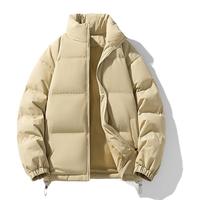 HIPANDA你好熊猫棉服男2025年潮牌立领棉服男女款外套休闲百搭保暖上衣 深卡其色 XL