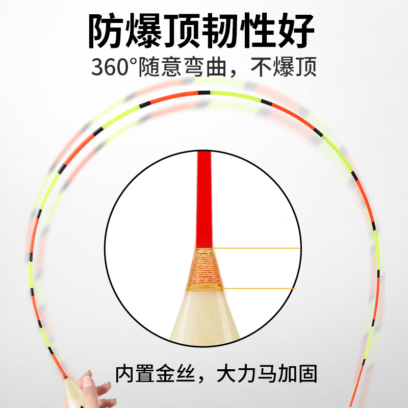 船长漂船长浮漂C77鲫鱼漂手工芦苇高灵敏醒目清晰黑坑竞技鲤鱼经典鱼漂 C77加长【橘黄近视尾】 一套5支