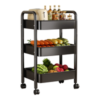 四万公里收纳推车厨房菜篮子置物架多层落地台面家用水果蔬菜多功能收纳架