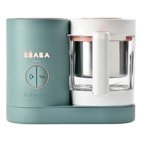 BEABA辅食机婴儿蒸煮搅拌一体宝宝多功能变频营养打泥米糊料理机NEO 米饭料理器套装绿 2叶刀头