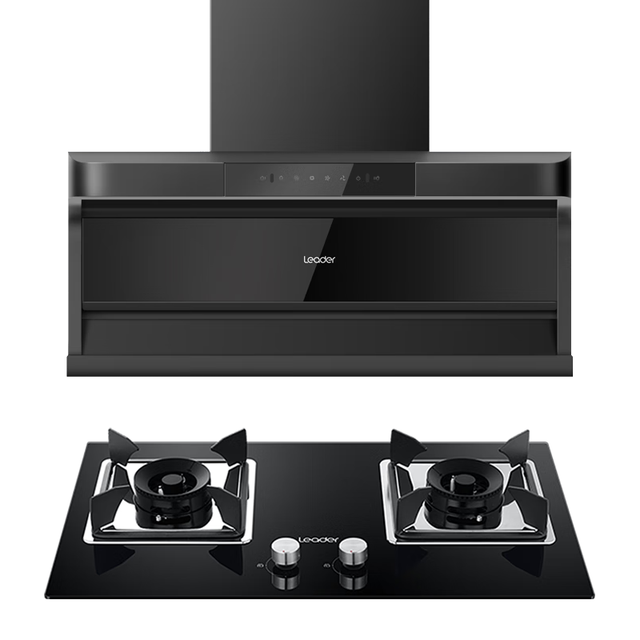 Leader Haier 海尔 智家  烟灶套装 23m?/min大吸力 挥手智控 热熔洗 5.2KW火力IQ92D+L2C