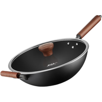 苏泊尔铁锅有钛铸铁不粘锅无涂层炒锅家用炒菜锅免开锅电磁炉燃气灶通用 有钛铁不粘 30cm