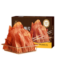 科尔沁 风干牛肉干牛脆片原味120g 休闲零食