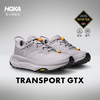 HOKA ONE ONE女款秋季户外畅行防水徒步鞋TRANSPORT GTX舒适防滑登山 烟灰色/烟灰色 38