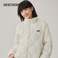 斯凯奇(Skechers)2025秋冬新款男女同款防污修身羽绒外套L425U042 碳黑/0018 S