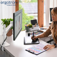 ERGOTRON 爱格升 NX显示器支架电脑支架桌面升降显示器支架臂免打孔34英寸显示器增高架45-669-216白色
