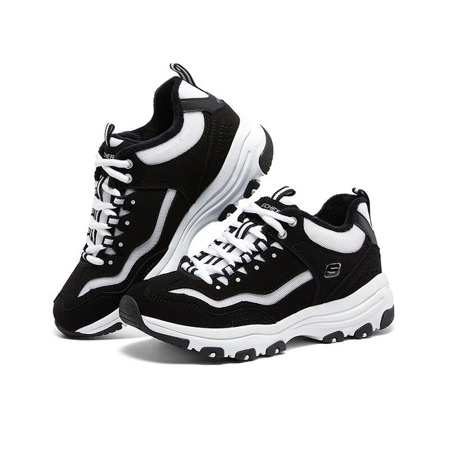 斯凯奇 男女加绒保暖老爹鞋轻便复古运动鞋8730057