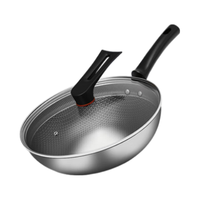 美的(Midea)炒锅304不锈钢煎锅平底不粘炒锅电磁炉燃气灶通用炒锅 CG30Z02S 【304不锈钢】不粘炒锅【30cm】