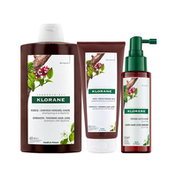 康如（KLORANE）【樊振东同款】金鸡纳洗+护+精华 400ml+200ml+100ml洗护套装