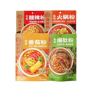 海底捞回家煮袋装酸辣粉麻酱爆肚粉速食休闲食品零食米线夜宵红薯湿粉 【4袋】酸辣+火锅+爆肚+番茄