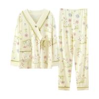 月子服纯棉a类全棉吸汗产后加厚款哺乳睡衣家居服产妇秋冬季