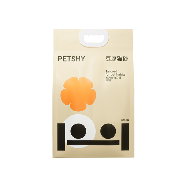 移动端、京东百亿补贴：petshy 百宠千爱 豆腐猫砂12.36斤/袋 大包装易结团除臭6.18kg/袋