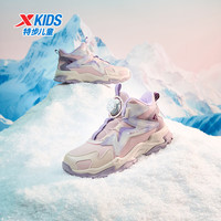 XTEP特步【凌峰】童鞋儿童棉鞋女童中大童御寒保暖山川河流剪影旋钮扣棉鞋 浅粉色/白沙灰 【凌峰2.0】 38