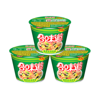 日清食品 NISSIN日清 合味道 迷你小杯 方便面整箱 即食早餐 泡面桶面 海鲜速食代餐 猪骨浓汤味（3杯）
