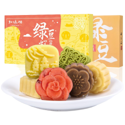 知味观 桂花龙井绿豆糕100g（荷花造型））