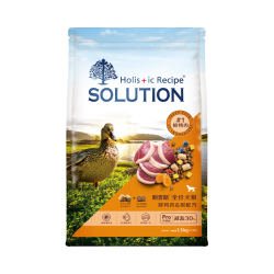 SOLUTION 鲜肉Pro夹心冻干狗粮1.5kg*4包成犬益生菌鸭肉梨泪痕管理