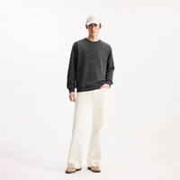 杰克·琼斯(JACK&JONES)男装25年秋冬季卫衣男纯棉潮流法斗狗刺绣宽松长袖圆领套头打底衫 G01石灰花灰 M (175)
