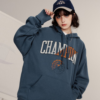 Champion卫衣加绒加厚女秋冬连帽上衣男美式美拉德穿搭