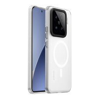 W&P适用小米15pro手机壳 xiaomi15pro磁吸保护套 亲肤防摔超薄磨砂散热镜头保护防指纹高端壳透白wp