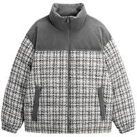 GXG 男装 灯芯绒粗花拼接面料面包服棉服夹克外套 冬季