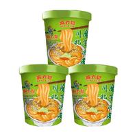 麻六记魔芋凉皮饱腹低脂低卡方便速食免煮冲泡即食夜宵353g*3桶