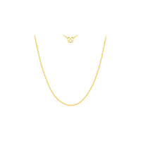 曼卡龙黄金项链水波素链金配饰锁骨链气质百搭 足金首饰 5.33g