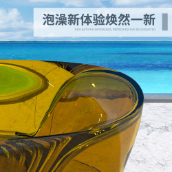 奥享 woesom BW-1072 独立式透明树脂浴缸 1.6m 全透明
