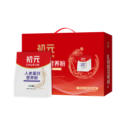 初元 人参蛋白营养粉420克中老年人营养品父母补品看望病人健康礼盒 一盒28袋