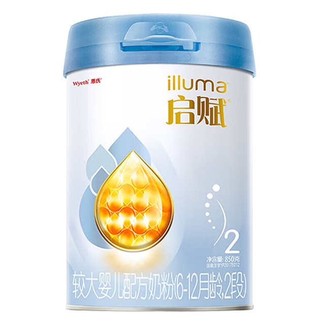 Wyeth 惠氏 启赋蓝钻较大婴儿配方奶粉 2段 810g