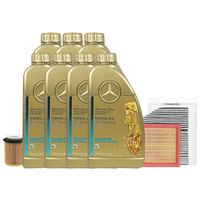 Mercedes-Benz 奔驰 benz）原厂汽机油全合成5W40 7L+机滤空滤空调滤适配详询客服勿自行下单