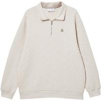 杰克·琼斯（JACK&JONES）男装25年秋冬季卫衣男肌理提花宽松长袖拉链半高领套头休闲打底衫 078月光灰 拉链领 11月19日 M （175） 078月光灰 拉链领10月28日