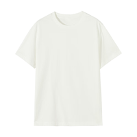 美特斯邦威（Meters Bonwe）男女同款T恤2024夏季基础简约百搭净针织短袖T恤 雪白色 190/XXXL