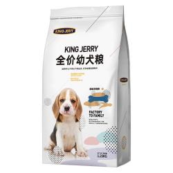 KINGJERRY 买1送1 幼犬狗粮泰迪比熊博美金毛小型大型犬通用型奶糕犬粮共5斤