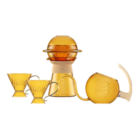 VISIONS康宁手冲咖啡壶套装送人礼盒coffee玻璃分享壶过滤冷萃杯家用器具 康宁手冲咖啡壶套装礼盒 5件套 1200ml