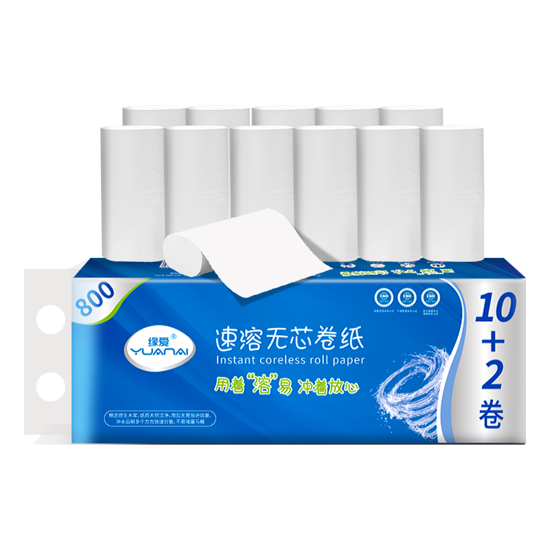  缘爱 可溶水 无芯卷纸