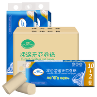 缘爱 卷纸 速溶无芯卷纸36卷 竹浆本色4层加厚