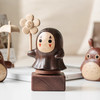 木易 Mui 龙猫木质摆件实木卡通周边风车桌面可爱治愈木雕木制男生生日礼物 无脸男+音乐盒底座（天空之城）