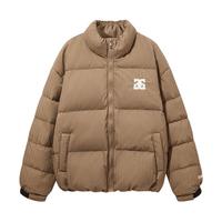 2024冬季GXG休闲简约肌理面料保暖加厚立领面包服羽绒服男