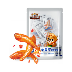 三只松鼠 小鱼仔香辣味350g/50包 鱼干即食海鲜海味零食肉食休闲小吃无污染