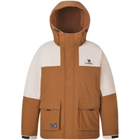 骆驼 CAMEL【防泼水防风】2024秋冬时尚山系百搭拼接热能工装羽绒服