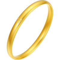周六福 ZHOU LIU FU祥福镯古法黄金手镯女足金镯子 计价A1012650 约26.8g 58mm