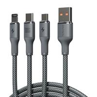 ROMOSS/罗马仕 CB2535 快充 数据线 Micro USB,Type-C,Apple Lightning,其他/other 熔岩灰,蓝色钛 USB2.0 100 6