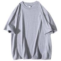 重磅260g精梳棉夏季纯色短袖T恤男女半袖潮牌上衣宽松打底衫体恤