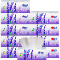 心相印（Mind Act Upon Mind）抽纸面巾纸家用餐巾纸卫生纸办公室商务用纸擦拭纸抽取式纸抽 3层 100抽*10包 【促销款】