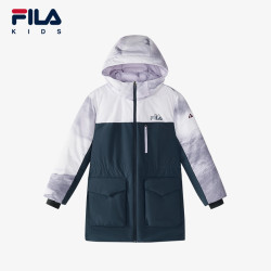 FILA 斐乐 童装儿童羽绒服2025冬季新款女中大童中长款