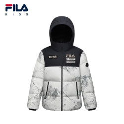 FILA 斐乐 儿童鹅绒羽绒服2025年冬季男中大童防泼水外套