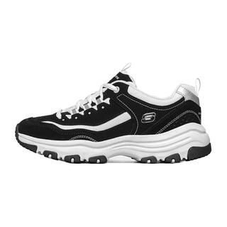 斯凯奇（Skechers）男女经典熊猫鞋轻便百搭运动鞋厚底老爹鞋休闲鞋子88888250 黑色/白色/BKW 3