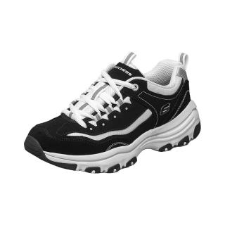 斯凯奇（Skechers）男女经典熊猫鞋轻便百搭运动鞋厚底老爹鞋休闲鞋子88888250 黑色/白色/BKW 3